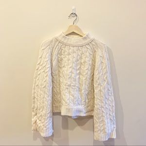 Free People Merry Go Round Cable-Knit Sweater